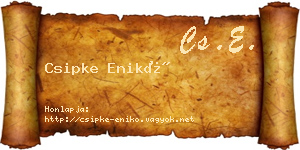 Csipke Enikő névjegykártya